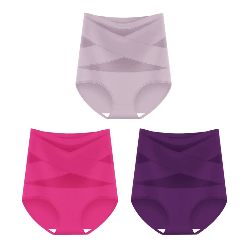 š„Last Day Buy 1 Get 2 FreešPlus-Size High-Waist Cross Tummy Control Panties