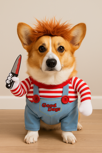 🎃 Halloween Special – Deadly Doll Pet Costume | Creepy & Funny Dog Outfit