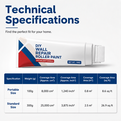 🔥Last Day Buy 1 Get 1 Free🔥Waterproof Wall Repair Paste with Integrated Small Roller Brush