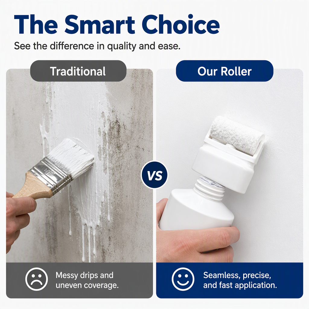 🔥Last Day Buy 1 Get 1 Free🔥Waterproof Wall Repair Paste with Integrated Small Roller Brush