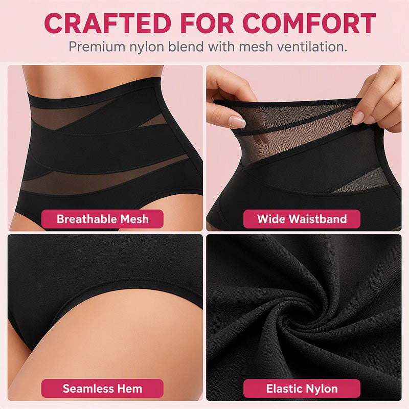 🔥Last Day Buy 1 Get 2 Free🎁Plus-Size High-Waist Cross Tummy Control Panties