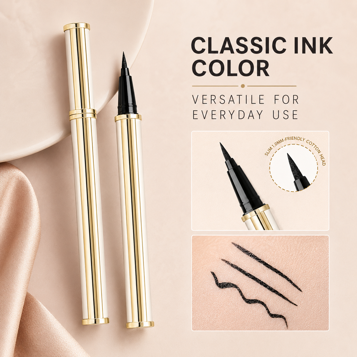 🔥Last Day Buy 1 Get 1 Free Each $9.99 Only🔥Waterproof Long Lasting Precision Eyeliner Pen