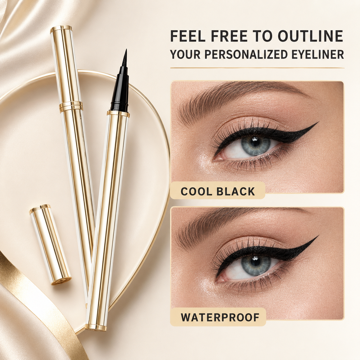 🔥Last Day Buy 1 Get 1 Free Each $9.99 Only🔥Waterproof Long Lasting Precision Eyeliner Pen