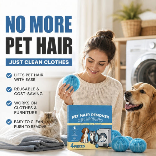 🔥LAST DAY BUY 2 GET 1 FREE🔥Catch Pet Hair Instantly! No-Snag Reusable Laundry Balls