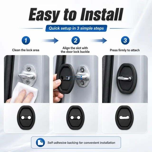 🔥 BOGO SALE – Buy 1 Get 1 FREE |Car Door Lock Silicone Cover - Sound Dampening Pad