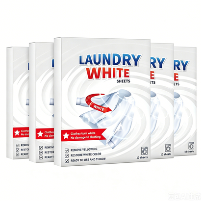 💥Last Day BOGO SALE💥 Deep Cleaning Laundry Whitening Sheets ✨🧺 Powerful Stain Remover Brightening Fabric Laundry Cleaning Sheets