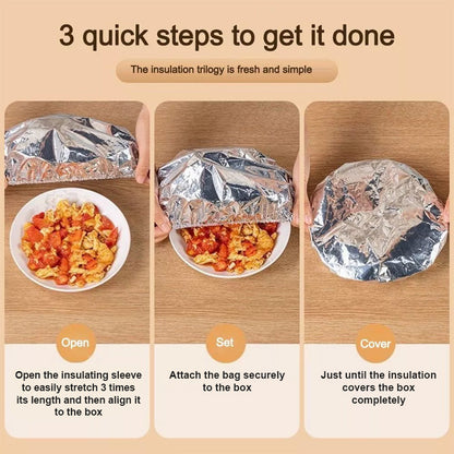 🔥Last Day Buy 1 Get 1 Free $9.99 Each🔥Aluminum Foil Food Cover Heat Retaining Fresh Keeping Kitchen Table Cover