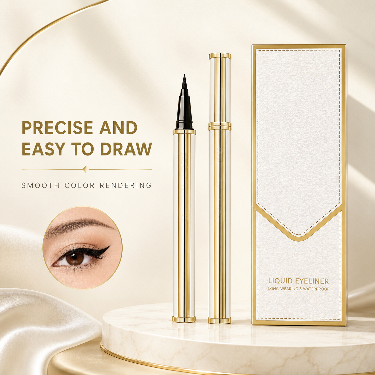 🔥Last Day Buy 1 Get 1 Free Each $9.99 Only🔥Waterproof Long Lasting Precision Eyeliner Pen