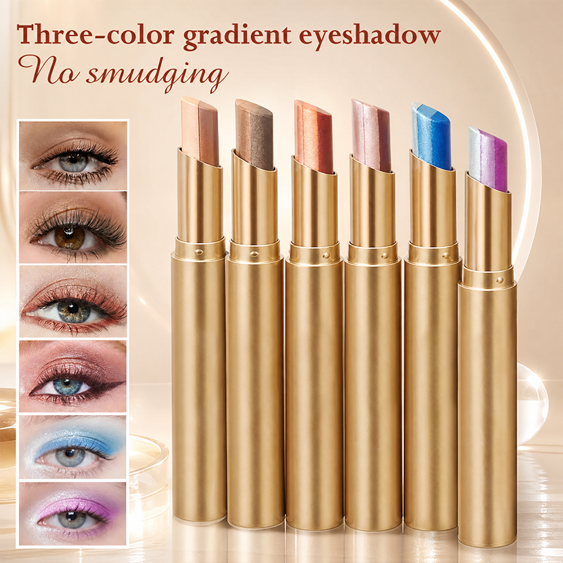 🔥Last Buy 1 Get 1 Free Each $9.99 Only🔥3 in 1 Easy Eyeshadow Stick for Beginners Waterproof Longwear Shimmer Makeup Set
