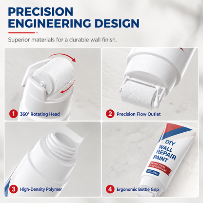 🔥Last Day Buy 1 Get 1 Free🔥Waterproof Wall Repair Paste with Integrated Small Roller Brush
