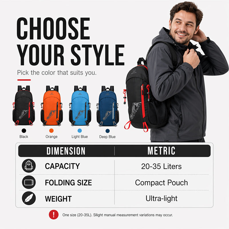 🔥50% Off for a Limited Time🔥Foldable Waterproof Camping Backpack