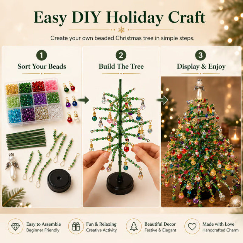 🎃🎄 Limited Holiday Edition ✨ DIY Beaded Seasonal Tree Kit – 4 Festive Designs