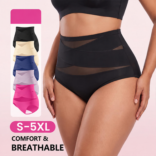 🔥Last Day Buy 1 Get 2 Free🎁Plus-Size High-Waist Cross Tummy Control Panties