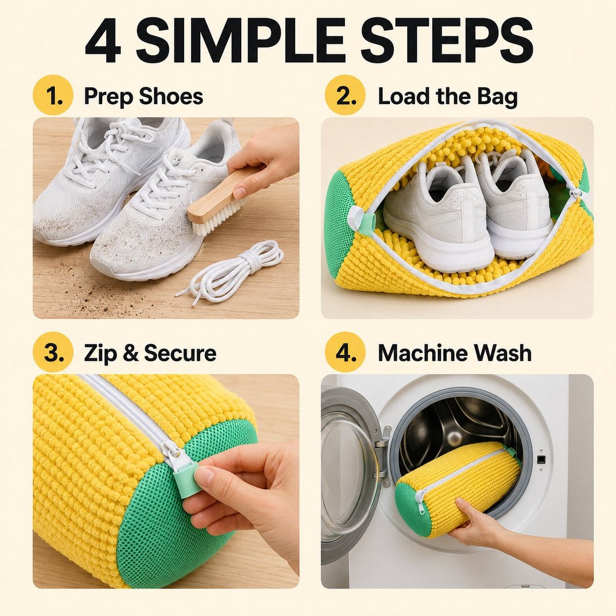 💥Last Day Buy 1 Get 1 Free💥Laundry Shoe Washing Bag for Washing Machine