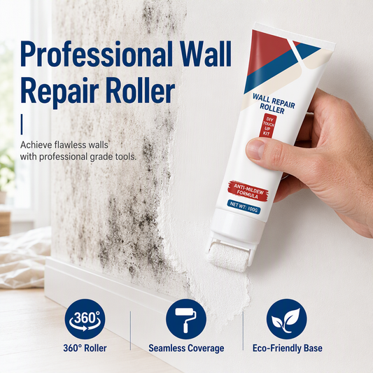 🔥Last Day Buy 1 Get 1 Free🔥Waterproof Wall Repair Paste with Integrated Small Roller Brush