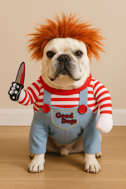 🎃 Halloween Special – Deadly Doll Pet Costume | Creepy & Funny Dog Outfit