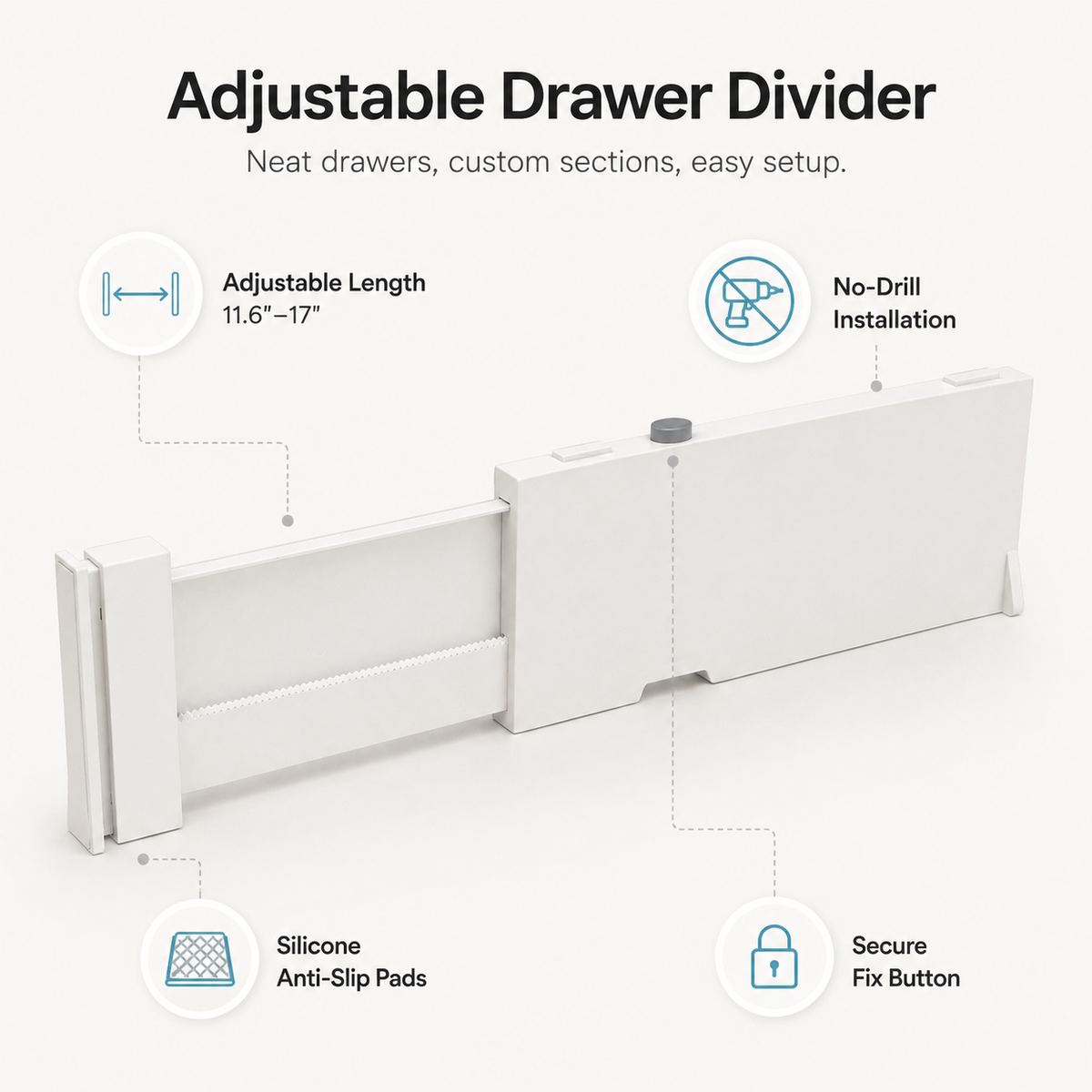 Adjustable Drawer Dividers
