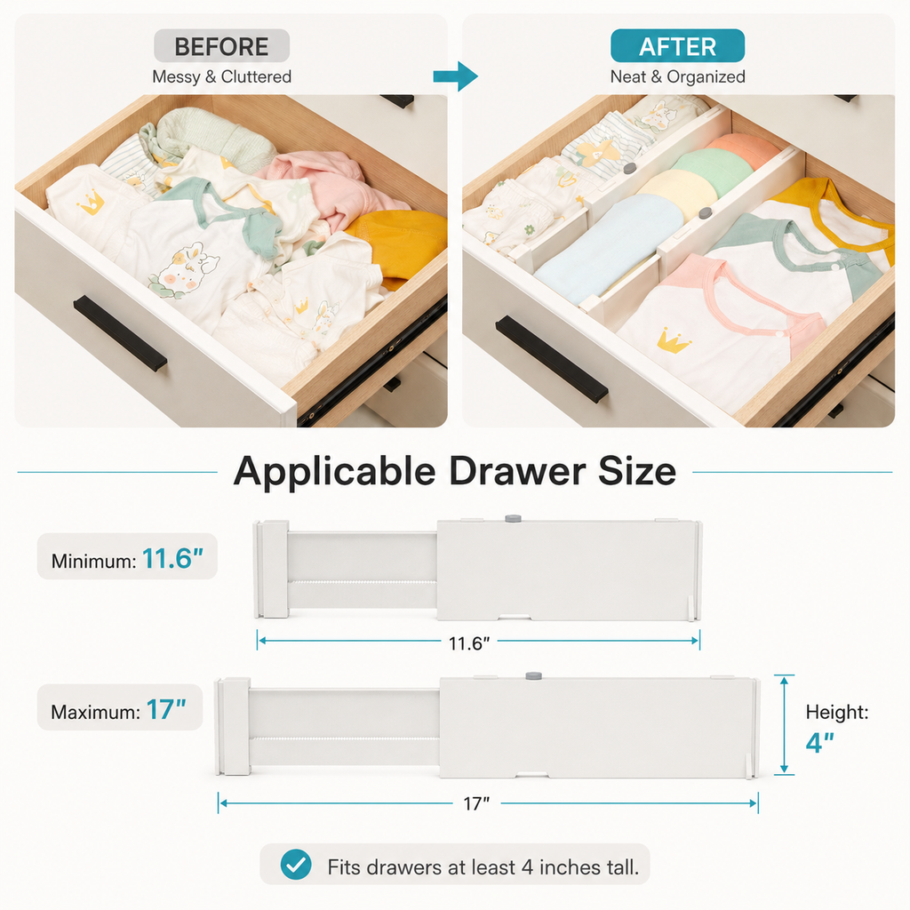 Adjustable Drawer Dividers
