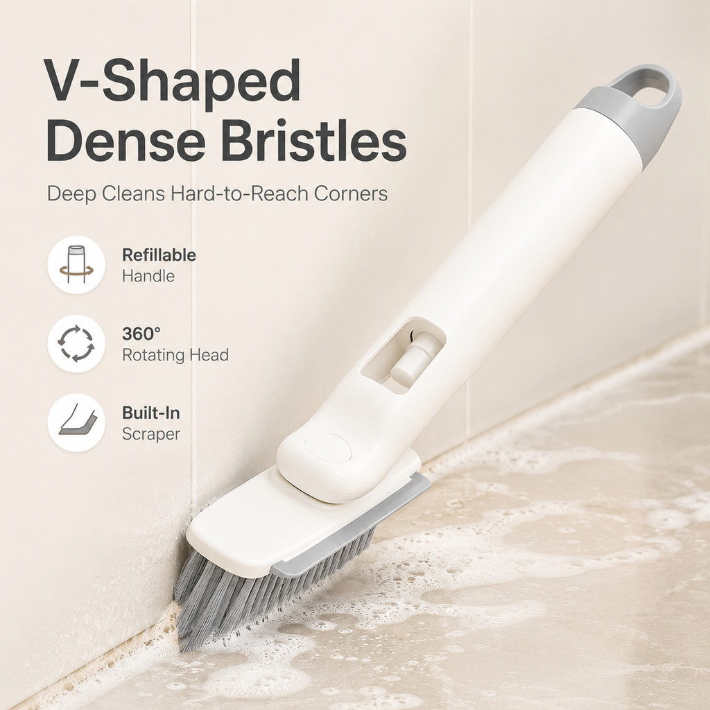 Multifunctional Refillable Crevice Cleaning Brush