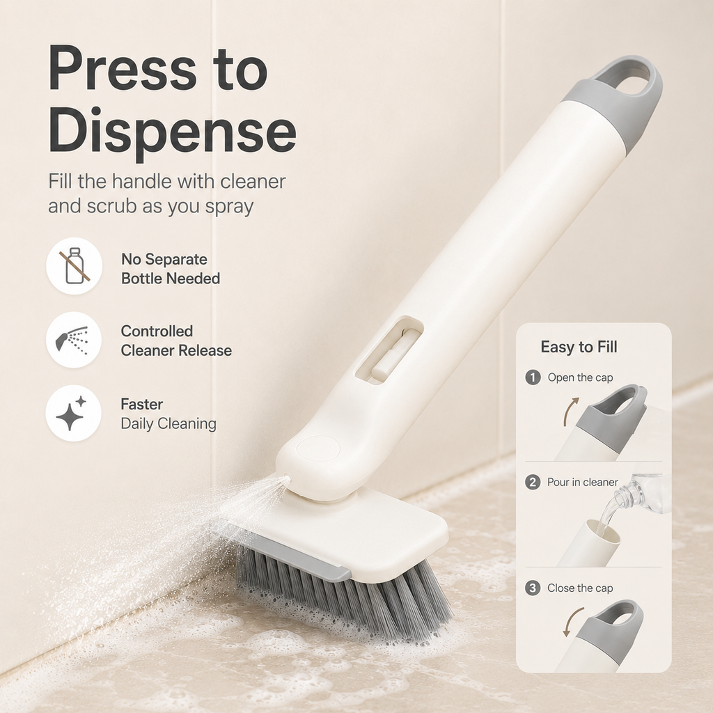 Multifunctional Refillable Crevice Cleaning Brush