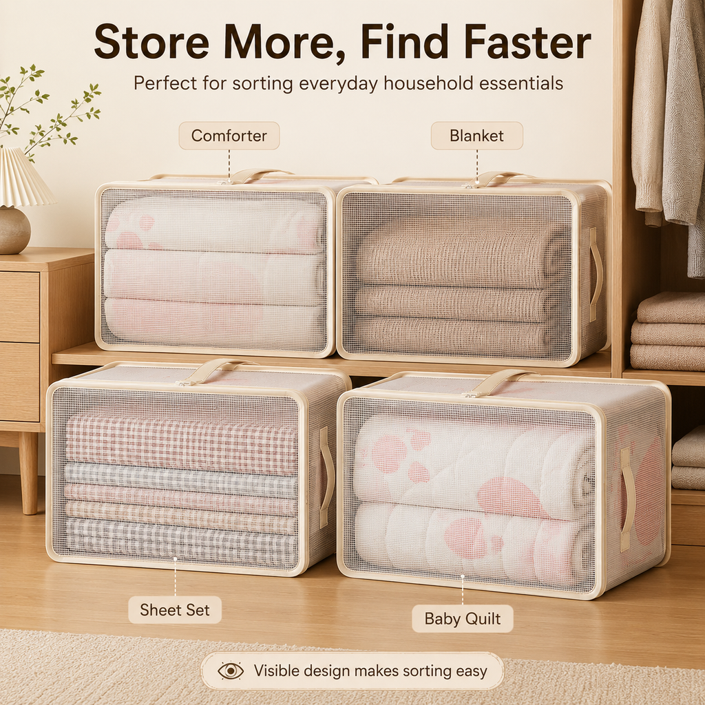 Visible Mesh Bedding & Clothing Storage Bag
