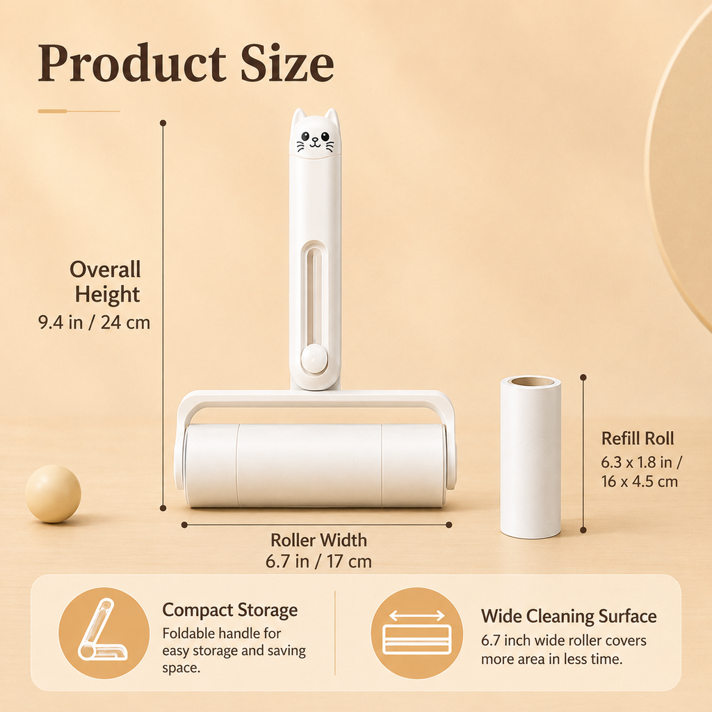 Foldable Wide Adhesive Lint Roller
