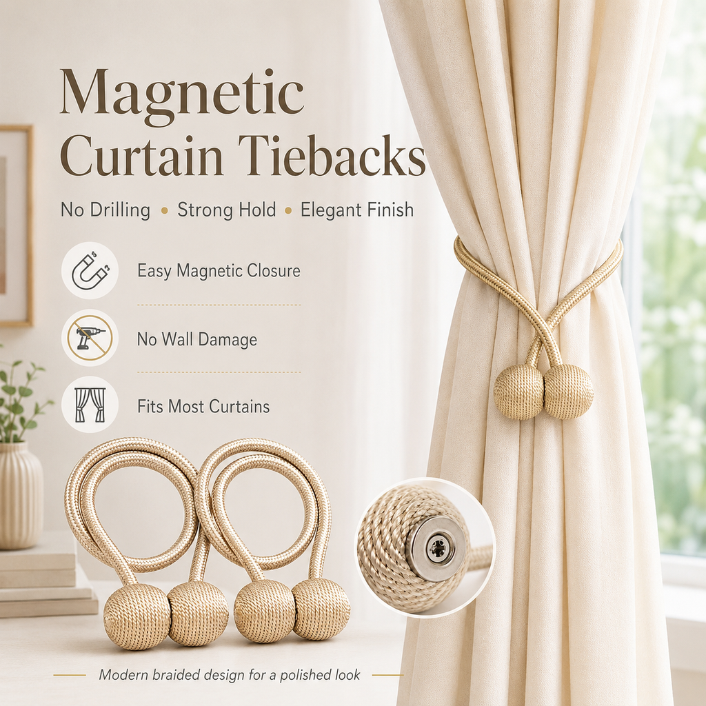 Magnetic Curtain Tiebacks