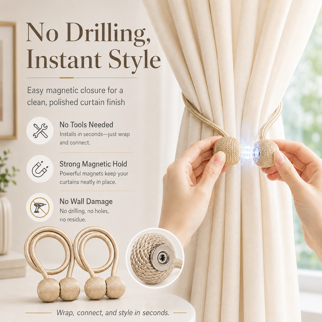 Magnetic Curtain Tiebacks