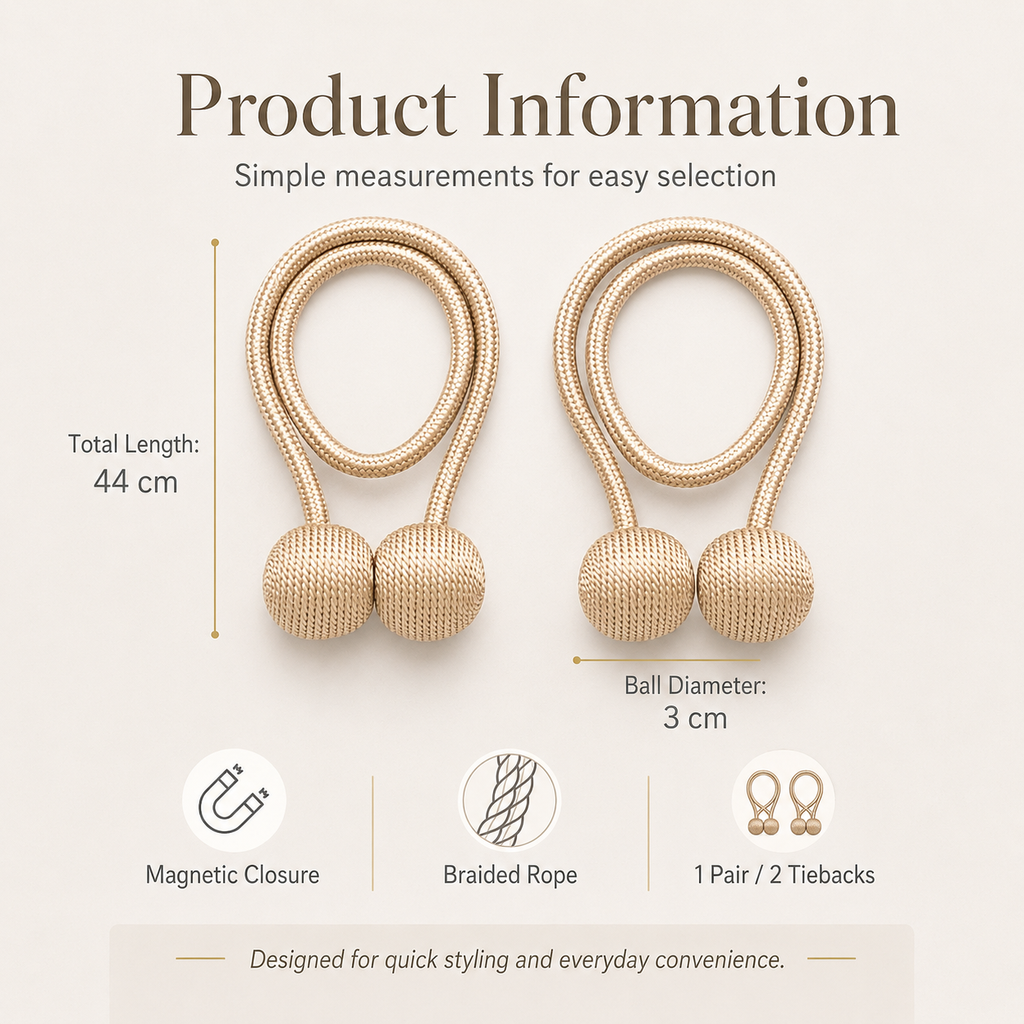 Magnetic Curtain Tiebacks