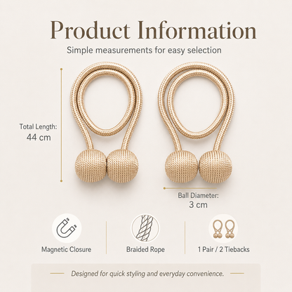 Magnetic Curtain Tiebacks