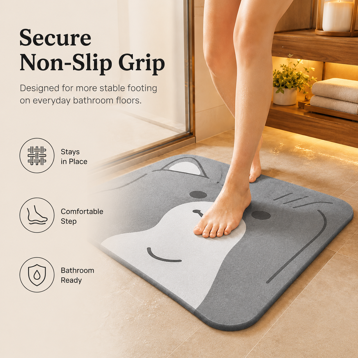 Quick-Dry Soft Diatomaceous Bath Mat
