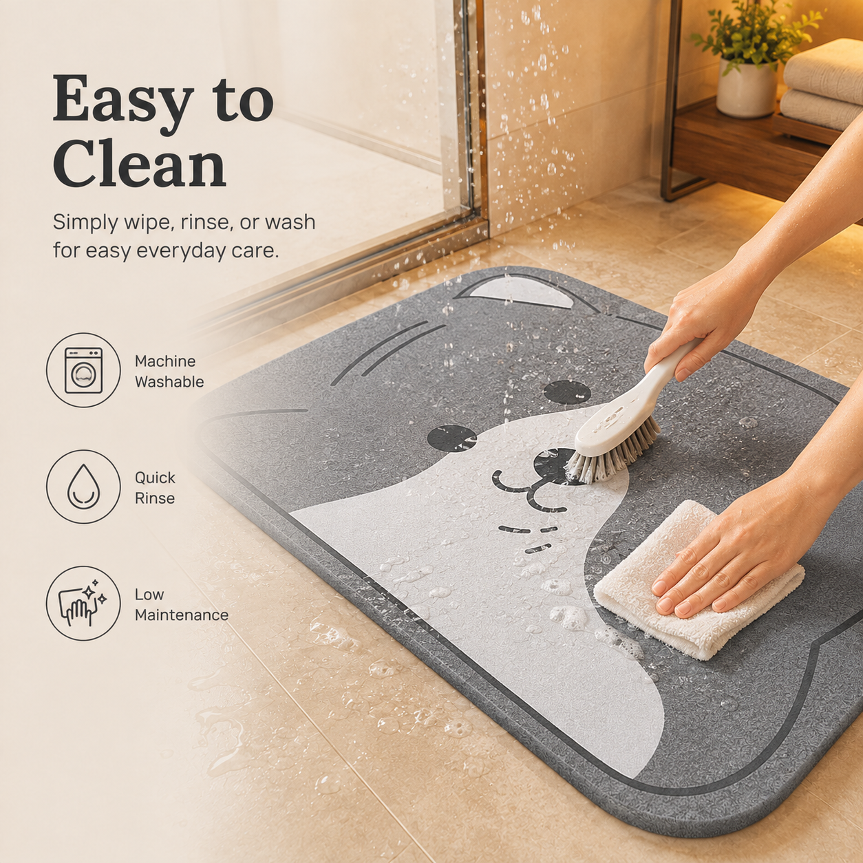 Quick-Dry Soft Diatomaceous Bath Mat