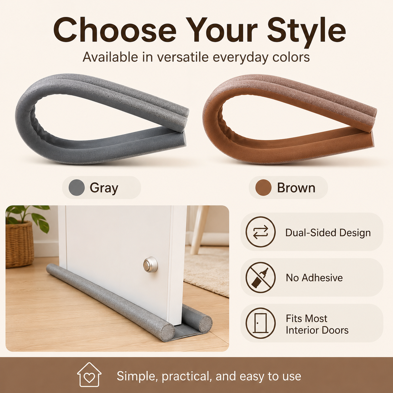 Under-Door Draft Stopper &amp; Gap Seal
