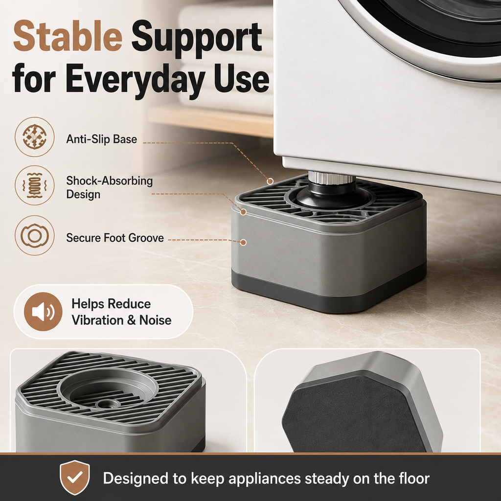 Adjustable Washing Machine &amp; Appliance Riser Pads