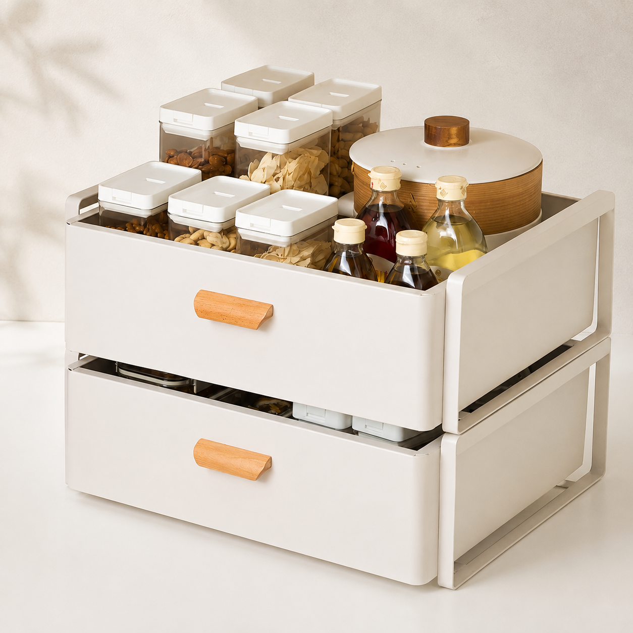 Pull-Out Kitchen Cabinet Storage Organizer