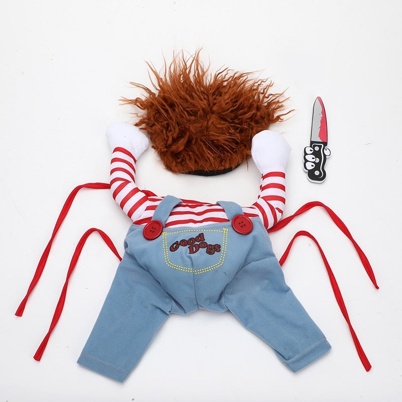 🎃 Halloween Special – Deadly Doll Pet Costume | Creepy & Funny Dog Outfit