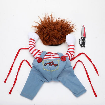 🎃 Halloween Special – Deadly Doll Pet Costume | Creepy & Funny Dog Outfit