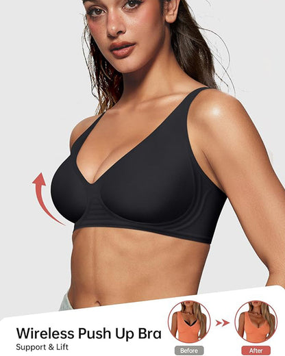 🔥Last Day Buy 1 Get 1 Free🔥Seamless Deep V Push-Up Wireless Bra