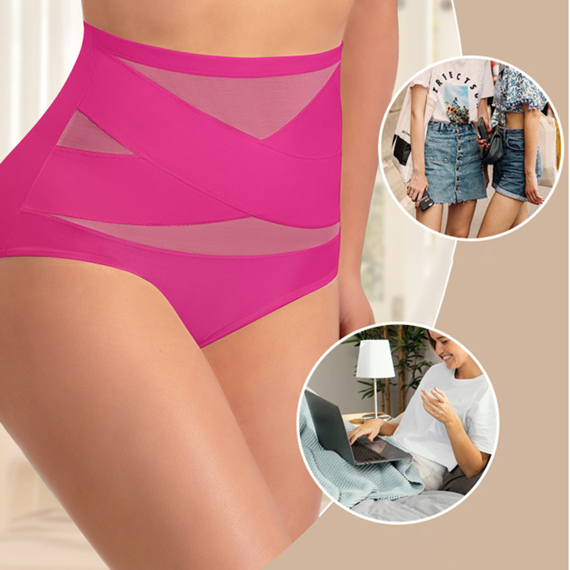 🔥Last Day Buy 1 Get 2 Free🎁Plus-Size High-Waist Cross Tummy Control Panties