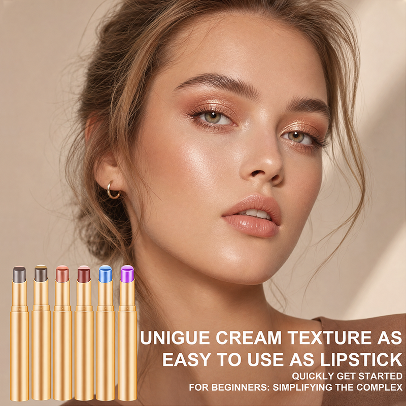 🔥Last Buy 1 Get 1 Free Each $9.99 Only🔥3 in 1 Easy Eyeshadow Stick for Beginners Waterproof Longwear Shimmer Makeup Set