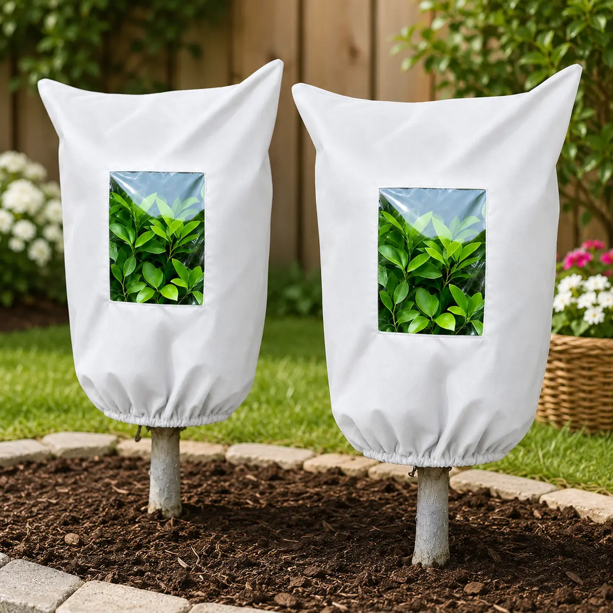 🔥Last Day 69% off🔥Plant Frost Protection Cover – Breathable Reusable Cover for Shrubs, Pots & Young Trees