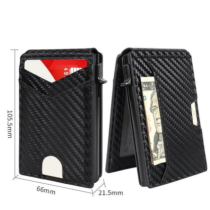 🔥Last Day! 50% OFF 💼🔒Premium Aluminum RFID Blocking Minimalist Wallet for Men — Pop-Up Card Access, Money Clip & ID Window