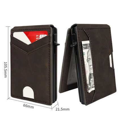 🔥Last Day! 50% OFF 💼🔒Premium Aluminum RFID Blocking Minimalist Wallet for Men — Pop-Up Card Access, Money Clip & ID Window