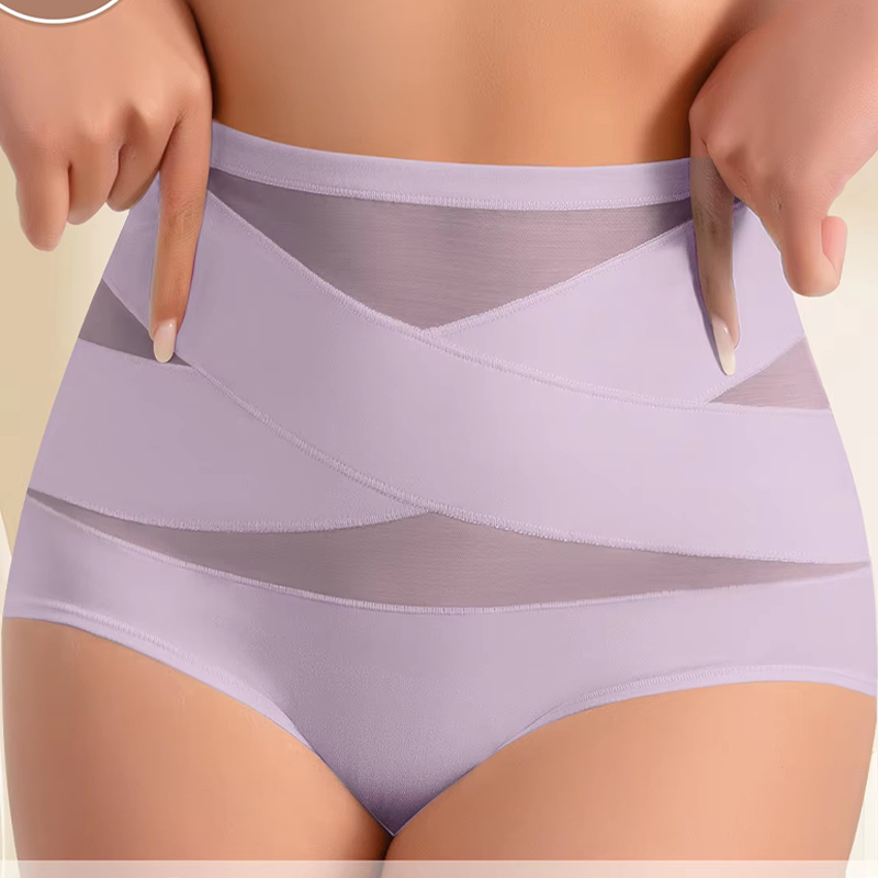 🔥Last Day Buy 1 Get 2 Free🎁Plus-Size High-Waist Cross Tummy Control Panties