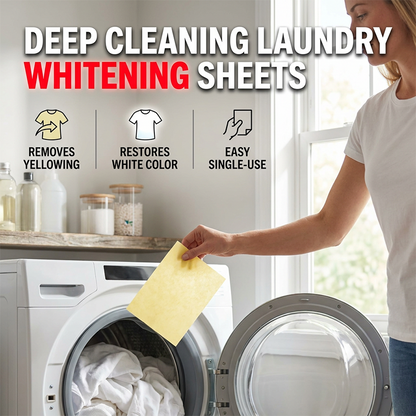 💥Last Day BOGO SALE💥 Deep Cleaning Laundry Whitening Sheets ✨🧺 Powerful Stain Remover Brightening Fabric Laundry Cleaning Sheets