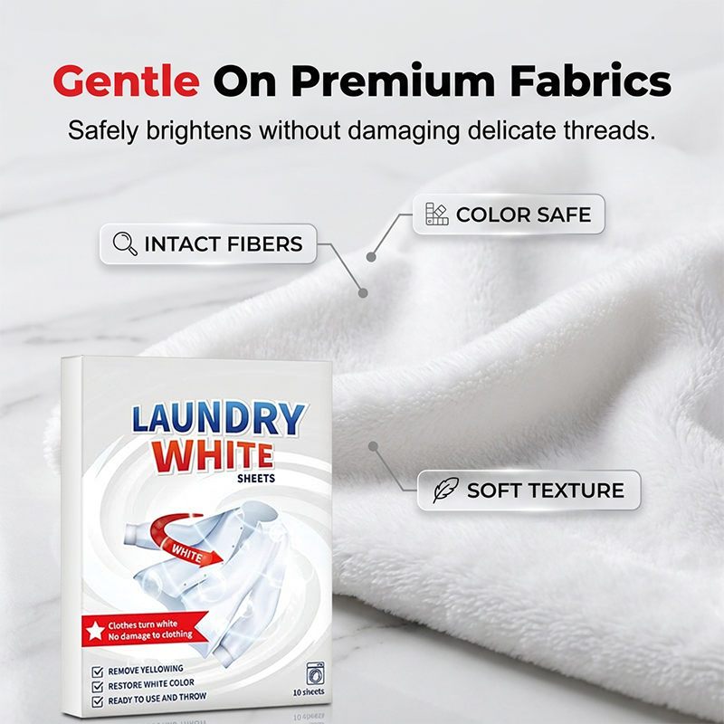 💥Last Day BOGO SALE💥 Deep Cleaning Laundry Whitening Sheets ✨🧺 Powerful Stain Remover Brightening Fabric Laundry Cleaning Sheets