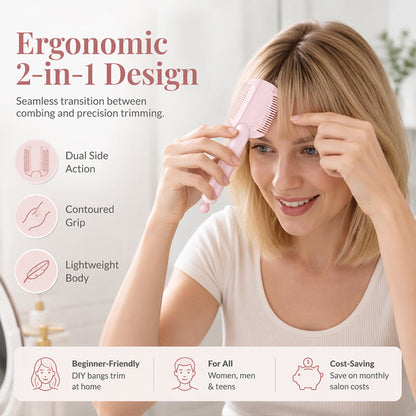 🔥Last Day Buy 1 Get 1 Free Each $9.99 Only🔥Portable Dual-Use Hair Trimming Comb