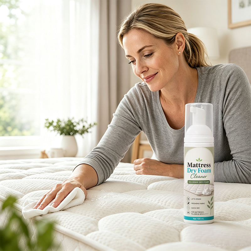 🔥Last Day BOGO SALE🔥 No-Rinse Mattress & Upholstery Foam Cleaner – Enzyme-Powered Deep Cleaning Formula🛏️🧽