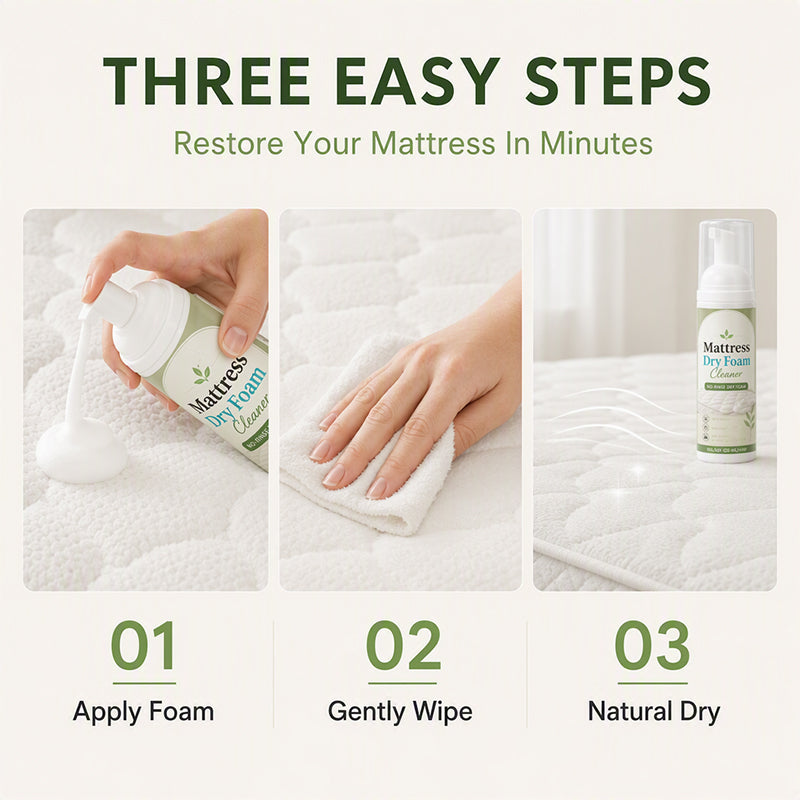 🔥Last Day BOGO SALE🔥 No-Rinse Mattress & Upholstery Foam Cleaner – Enzyme-Powered Deep Cleaning Formula🛏️🧽