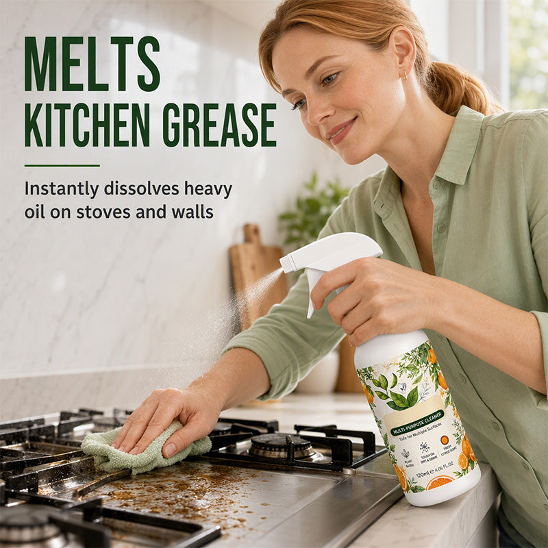 ✨LAST DAY BUY 1 GET 1 FREE🧴🧽 Heavy Duty Kitchen Degreaser Spray – Powerful Grease Remover For Home Cleaning